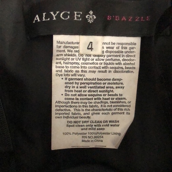 Alyce B’Dazzle Black Long Formal Dress Size 4 - Picture 5 of 7
